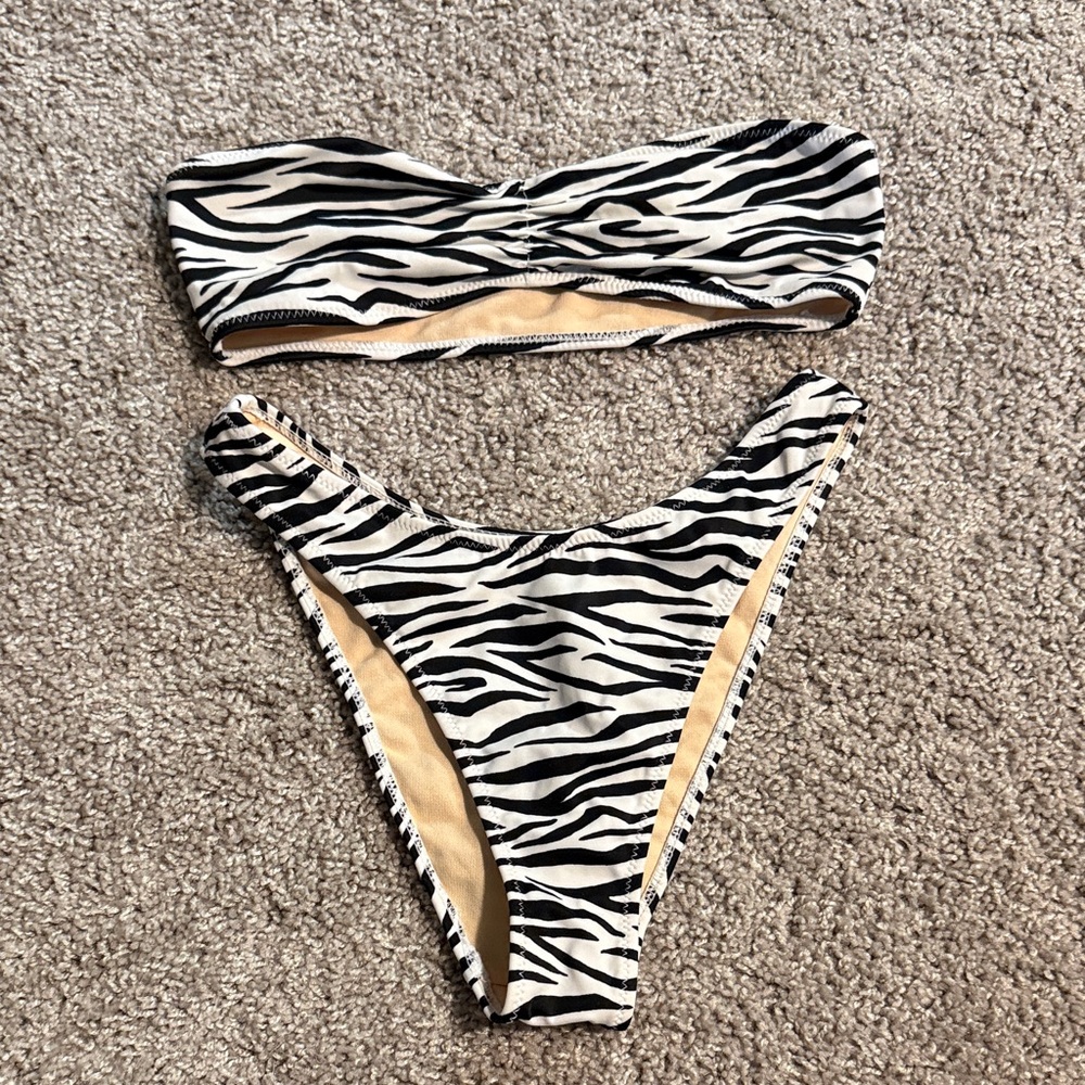 Zebra Print Bikini Set